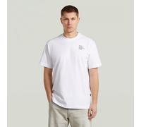 Back Tape Graphic Tee - White - Men XS