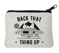 Back That Thing Up Van Art Neoprene Coin Purse Pouch 10x11cm White