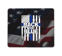 Back The Blue American Flag Police Support Mouse Pads Smooth Mousepads Rubber Base Mouse Mat For Home Laptop Office 25X30Cm
