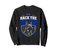 Back The Blue Flag K-9 German Shepherd Police Sweatshirt