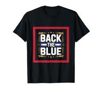 Back The Blue Law Enforcement Support Message Value Graphic T-Shirt