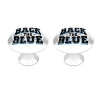Back The Blue Police 2 PCS Metal Cabinet Knobs with Screw Funny Dresser Pull Handle for Cupboard Wardrobe