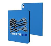 Back The Blue Police Line Flag Case Compatible for iPad 10代 (10.9in) Tablet Cases Stand Protective Cover with Sleep/Wake