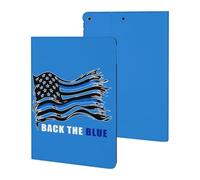 Back The Blue Police Line Flag Case Compatible for ipad 2019/2020/2021(10.2in) Tablet Cases Stand Protective Cover with Sleep/Wake