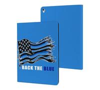 Back The Blue Police Line Flag Case Compatible for ipad Pro/2016 ipad Pro (9.7in) Tablet Cases Stand Protective Cover with Sleep/Wake