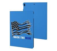 Back The Blue Police Line Flag Case Compatible for ipad Pro/ipad Air3(10.5in) Tablet Cases Stand Protective Cover with Sleep/Wake