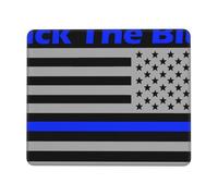 Back The Blue Police Line Us Flag Mousemat Non-Slip Rubber Base Mouse Mat Small Desk Mat For Office Pc Computer 25X30Cm