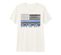 Back The Blue Thin Blue Line Law Enforcement Police Premium T-Shirt