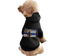 Back The Blue Thin Blue Line Lion Police Dog Hoodie Shirts Pet Clothes for Small Puppy Cat Costume L