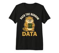 Back The Burrow Data Marmot Research Humor Premium T-Shirt