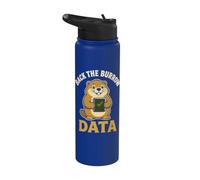 Back The Burrow Data Marmot Research Humor Stainless Steel Insulated Water Bottle