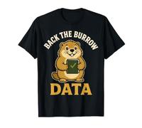 Back The Burrow Data Marmot Research Humor T-Shirt