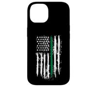 Back the Green Thin Green Line American Flag Border Patrol Case for iPhone 14