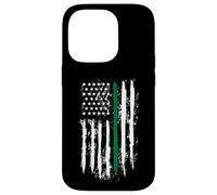 Back the Green Thin Green Line American Flag Border Patrol Case for iPhone 14 Pro
