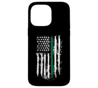 Back the Green Thin Green Line American Flag Border Patrol Case for iPhone 14 Pro Max