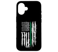 Back the Green Thin Green Line American Flag Border Patrol Case for iPhone 16