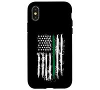 Back the Green Thin Green Line American Flag Border Patrol Case for iPhone X/XS