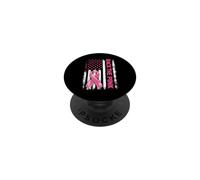 Back The Pink Breast Cancer Pink Ribbon Awareness PopSockets Adhesive PopGrip
