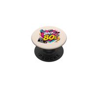 Back to 80s Retro Boom Box Roller Skate Rubik's Sunglasses PopSockets Adhesive PopGrip