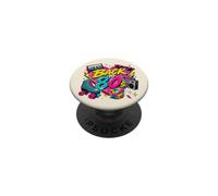 Back to 80s Retro Boom Box Roller Skate Rubik's Sunglasses PopSockets Adhesive PopGrip