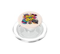 Back to 80s Retro Boom Box Roller Skate Rubik's Sunglasses PopSockets PopGrip for MagSafe