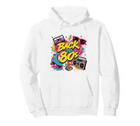 Back to 80s Retro Boom Box Roller Skate Rubik's Sunglasses Pullover Hoodie