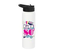 Back to 80's Tees Vintage Retro I Love 80's Graphic Design Stainless Steel Insulated Water Bottle