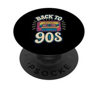 Back to 90s Mixtape Retro Music Cassette Throwback Design PopSockets Adhesive PopGrip