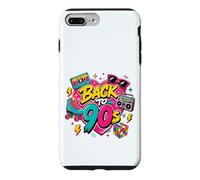 Back to 90s Nostalgia Roller Skate Boombox Cassette Nineties Case for iPhone 7 Plus/8 Plus