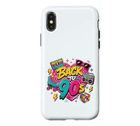 Back to 90s Nostalgia Roller Skate Boombox Cassette Nineties Case for iPhone X/XS