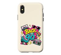 Back to 90s Nostalgia Roller Skate Boombox Cassette Nineties Case for iPhone X/XS