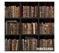 Back To Background Library Bookshelf Book Interior Photography Backdrop Photographic For Photo Studio Photophone(NBK35886,Vinyl 220x220cm)