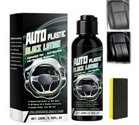 Back to Black Trim Restorer, 100ML Car Plastic Restorer Black, Quick Effect Coating Agent, Revives Faded Trim with Deep Finish, Interior Car Cleaner, Prevent Aging & Cracking Long-Lasting Shine