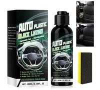 Back to Black Trim Restorer, Car Plastic Restorer Black, Back To Bl-ack, Long-Lasting Shine, Prevents Aging Cracking, Dashboard Cleaner Blac-k Trim Restorer Car Interior Cleaner for Interior Exterior