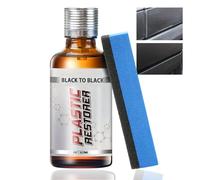 Back to Black Trim Restorer, Car Plastic Restorer, Exterior and Interior Car Cleaning Kit, Restore Faded Plastic, Vinyl & Rubber, Resists Water, UV Rays, Dirt (50ml)