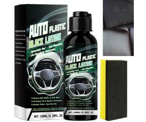 Back to Black Trim Restorer with Sponge,Car Plastic Restorer for Dashboard&Exterior Trim,Fast&Effective Black Plastic Restorer Revives Faded Surfaces,Long-Term Protection&Shine,Prevents Drying Aging