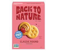 Back to Nature Classic Round Crackers - Dairy Free, GMO Free, Made with Wheat Flour and Sea Salt, Delicious and High Quality Snacks, 185ml