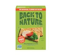 Back to Nature Multigrain Flatbread Crackers, Non-GMO, Plant-Based Snack Cracker, Made with Wheat Flour & Whole Grains, Snack Happy, 5oz Box