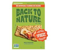 Back to Nature Multigrain Flatbread Crackers, Non-GMO, Plant-Based Snack Cracker, Made with Wheat Flour & Whole Grains, Snack Happy, 5oz Box