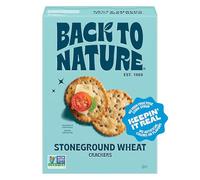 Back to Nature - Stoneground Wheat Crackers - Made with Real Ingredients like Whole Grains and Flax Seed - Non-GMO - 5 Ounce