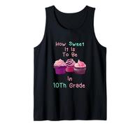 Back to School 10th Grade Teacher Student Cupcake Art Tank Top