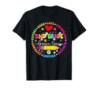 Back To School 2nd Grade Dream Team Teacher Care Love Floral T-Shirt