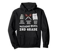 Back to School 2nd Grade Rock Paper Scissors Nothing Beats Pullover Hoodie