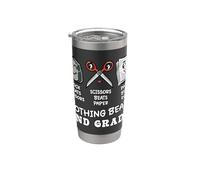 Back to School 2nd Grade Rock Paper Scissors Nothing Beats Stainless Steel Insulated Tumbler