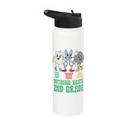 Back to School 2nd Grade Rock Paper Scissors Nothing Beats Stainless Steel Insulated Water Bottle