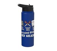 Back to School 3rd Grade Rock Paper Scissors Nothing Beats Stainless Steel Insulated Water Bottle
