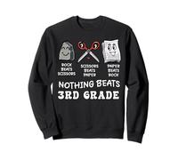 Back to School 3rd Grade Rock Paper Scissors Nothing Beats Sweatshirt