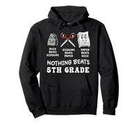 Back to School 5th Grade Rock Paper Scissors Nothing Beats Pullover Hoodie