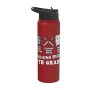 Back to School 5th Grade Rock Paper Scissors Nothing Beats Stainless Steel Insulated Water Bottle