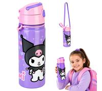 Back to School 600ml Kids Aluminium Flask Push Button Water Bottle for School